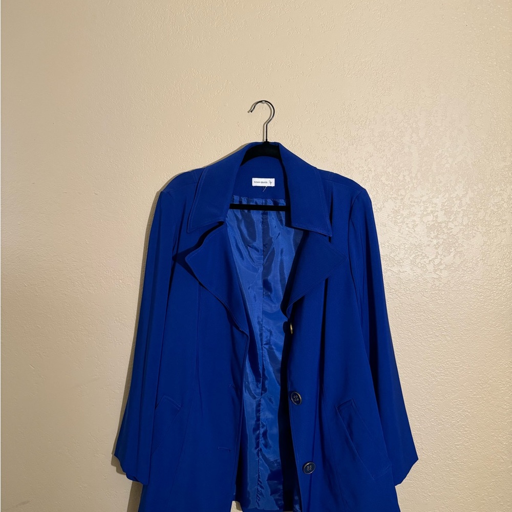 Susan Graver Royal Blue Trench Coat